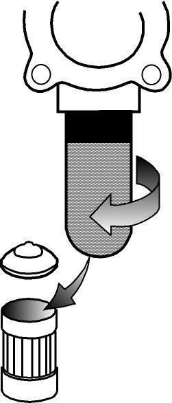 1.) Ensure the internal pressure is completely relieved by slowly unscrewing the tube-retaining nut on the elbow at the bottom of the filter-housing bowl. Disconnect the drain tube.