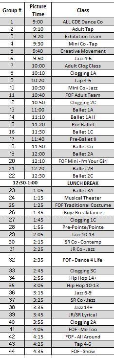 Picture Schedule * Sat Mar 25th @ CDE CDE s 2017 Trophy Order Form 11 inch