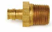 Radiant and hydronic piping systems ProPEX adapters ProPEX LF brass male threaded adapters ProPEX LF brass and brass male threaded adapters connect Uponor PEX tubing to male NPT threads for