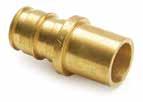 Radiant and hydronic piping systems ProPEX LF brass and brass fitting adapters transition Uponor PEX tubing to copper fittings.