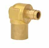 Radiant and hydronic piping systems Baseboard fittings QS-style baseboard elbows and tees QS-style brass baseboard elbows connect ½", ⅝" and ¾" Uponor PEX tubing to ¾" copper baseboard with the