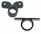 Fasteners and fastener tools Tube clamps Tube clamps secure ½" and ¾" Uponor PEX tubing products. A7250500 Tube Clamp Suspension ( 1 2 PEX), 100/pkg. 1 $30.