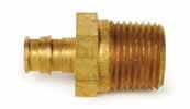 PEX plumbing systems ProPEX LF brass male threaded adapters ProPEX LF brass male threaded adapters connect Uponor PEX tubing to male NPT threads for transitioning from metal to PEX.