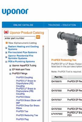 It s the fastest, easiest way to search Uponor products and supporting documentation. Simply go to uponorpro.com and select online catalog in the blue bar at the top.
