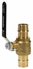 56 Differential pressure by-pass valves Radiant and hydronic piping systems ProPEX brass ball valves are a cost-effective alternative for radiant heating/cooling and hydronic piping applications.