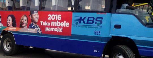 Side panels branding on buses is the most commonly preferred site in Kenya. Advertisers say this is more visible and captivating form of advertising. travel advertisers.
