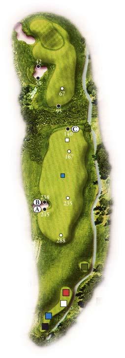 GOLF HOLE 12 Gateway To The Stars Aim all tee shots down the right side. Drives down the center find the left hazard.