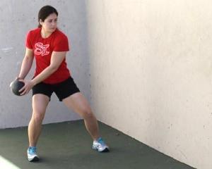 Medicine Ball Instructions 5 Side throws- keep focus and