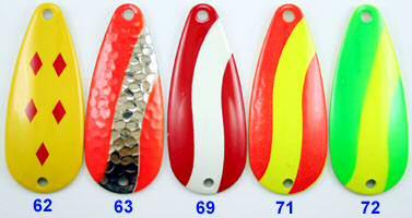 Chart CASTING SPOONS Strips Minimum Order 100 Sizes: 1, 2, 3, 4, 5, 6, 7, and