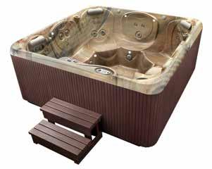 Cabinets Tempo spa shown with Tuscan Sun shell Rhythm spa shown with Pearl shell