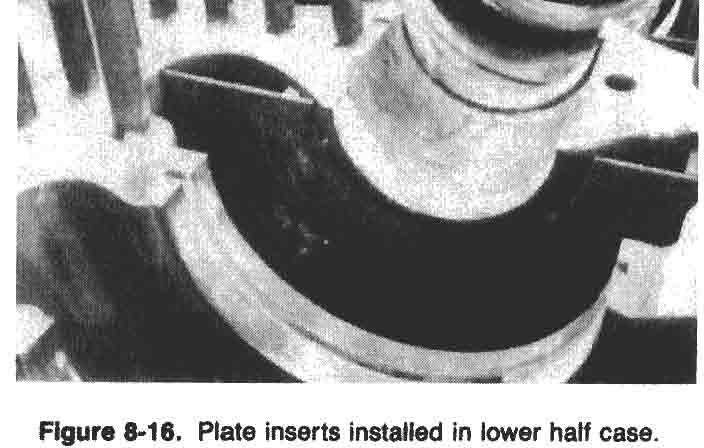 Plate inserts installed in upper half