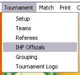 The IHF Officials Interface has the same Functions as the Referee s Interface. Please refer to Referees Interface for details.