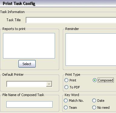 7.6.6.3 Composed Print Composed Print is to combine different type of reports into one and print by one click.