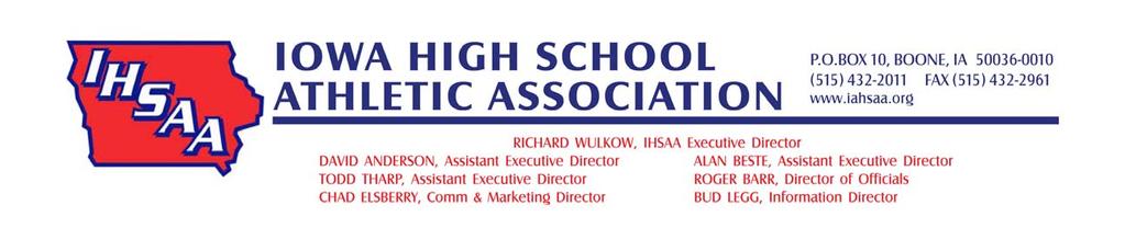 May, 2010 TO: RE: Class 4-A Baseball School Athletic Directors and Coaches 2010 Baseball Tournament Seeding Information Dear Athletic Directors and Coaches, The Iowa High School Athletic Association