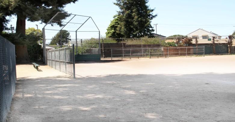 Play equipment, field, adjacent to Harding