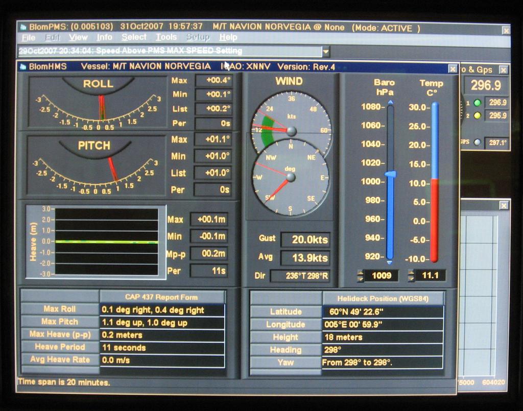 Outcomes Report on existing information on drifting motion of ships Field test drifting of shuttle tanker Navion Norvegia (November 2007) Hindcast