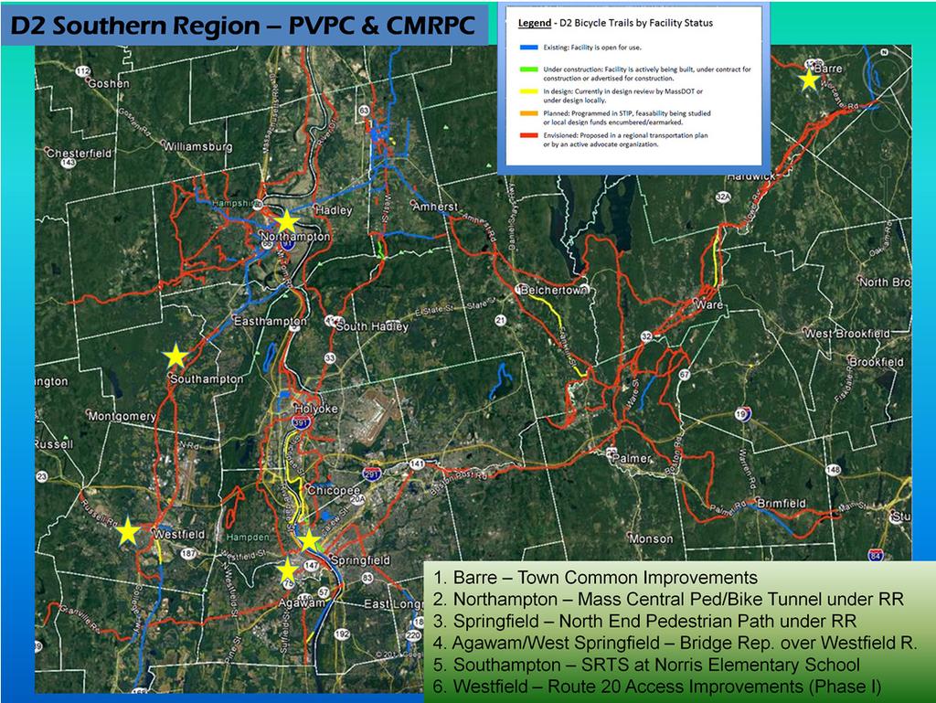 THE SOUTHERN SECTION OF D2 INCLUDES COMMUNITIES IN PIONEER VALLEY & CMRPC.