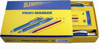 Bleispitz Profi-Marker set Made of durable brass material with useful clip.