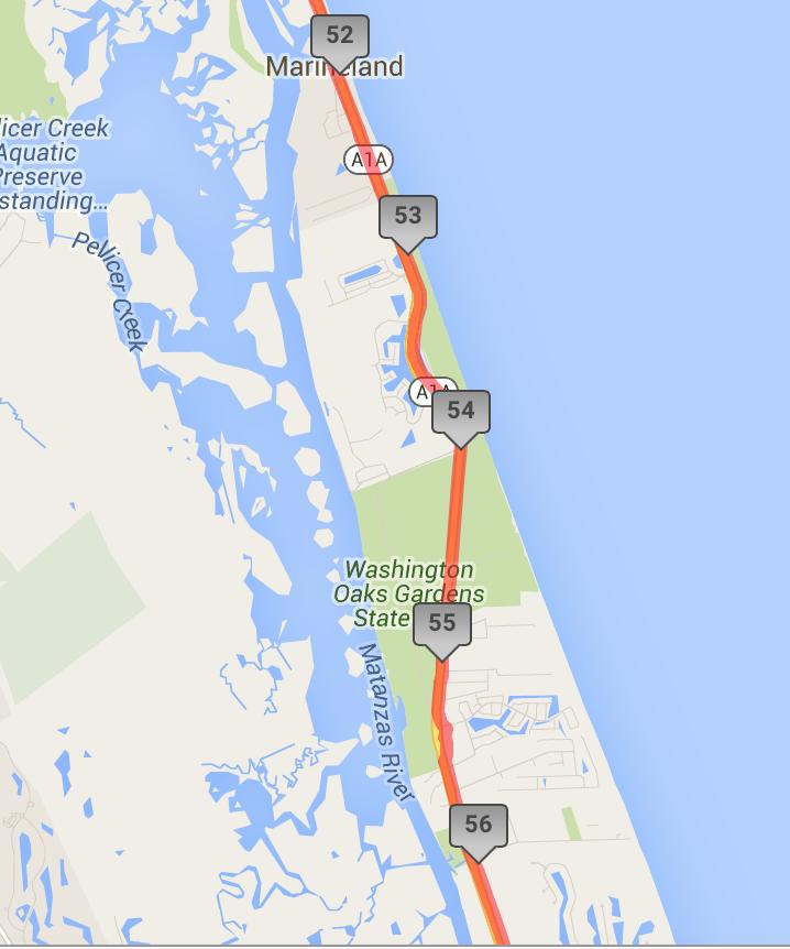 Miles 53-57: The Flagler to Marineland Trail Throughout the entire 20 mile stretch through flagler county, runners stay on the wide paved trail that