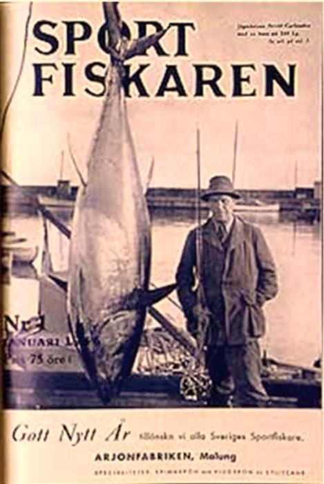 Right: A Swedish sport fishing magazine, Jan. 1946 Better means of catching the tuna early in the 20 th Century also attracted sport fishing pursuits and businesses, beginning in the 1920s.