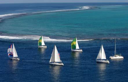 the yacht charter base In Raiatea, a regatta village is set up a few days prior to