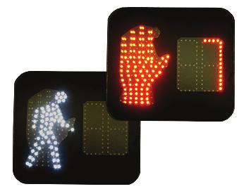 When the WALK signal is shown, you can begin to cross. When DON T WALK is shown, you should not begin to cross; if you are already in the crosswalk, you should continue to cross to the other side.