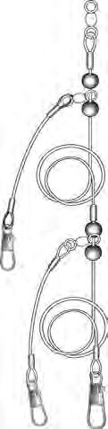 Halibut Leader Designed for use with herring bait, this leader features nickel Octopus hooks with an adjustable slip-tied lead hook for properly attaching the bait.