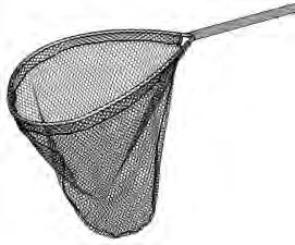 LN42S 42 27 x 30 48 6 lbs. LN48S 48 30 x 33 48 7 lbs. 30 Knotless Landing Net Made with a longer handle this net is designed for use from boat or bank or anywhere extra reach is necessary.