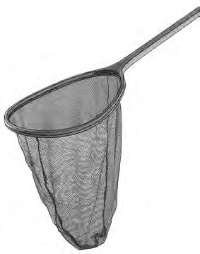 Black Trout Net This aluminum frame landing net features a 12 x 10 hoop opening, 14 basket and measures 17-1/2 in length. Comfortable plastic grip is easy to handle even when wet.