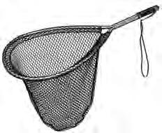 Constructed with a 1 diameter aluminum octagon shaped handle, strong 1/2 diameter teardropshaped bow, and finished with a soft, supple, knotless nylon netting to minimize damage to fish during