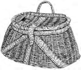 Classic 18 Rattan Creel with Tackle Pouch Woven wicker construction allows necessary ventilation for keeping fish cool and fresh.
