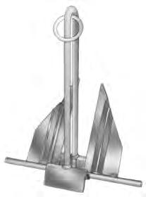 Fluke Anchor These penetrating fluke anchors are polymer coated and designed to dig into mud, sand, or gravel.