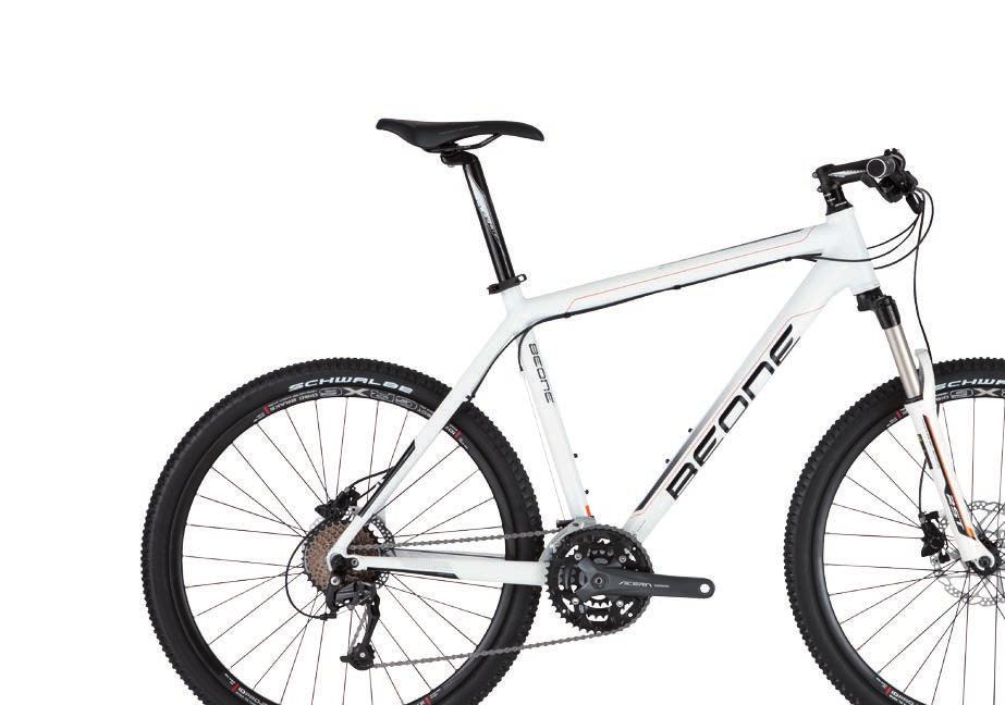 SPIRIT SPORT 26 MTB SIZES 16,5 18,5 20,5 22,5 Inch CASSETTE Shimano HG20 11-34T COLOR White RIMS Cross X-6 WEIGHT 13,6 kg TYRES Schwalbe Rapid Rob