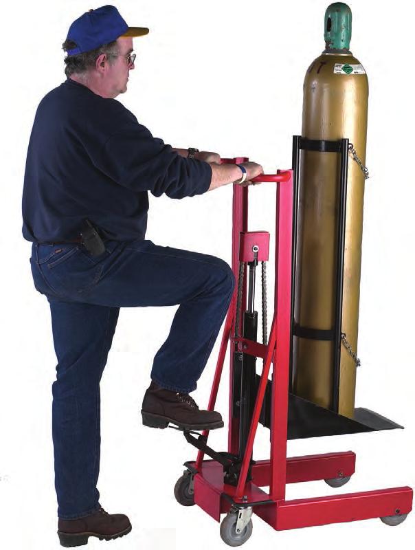 Gas Cylinder Handling Large Liquid Gas Cylinder Carts Eases Transport of Larger, Bulky Cylinders- Choose Between Manual