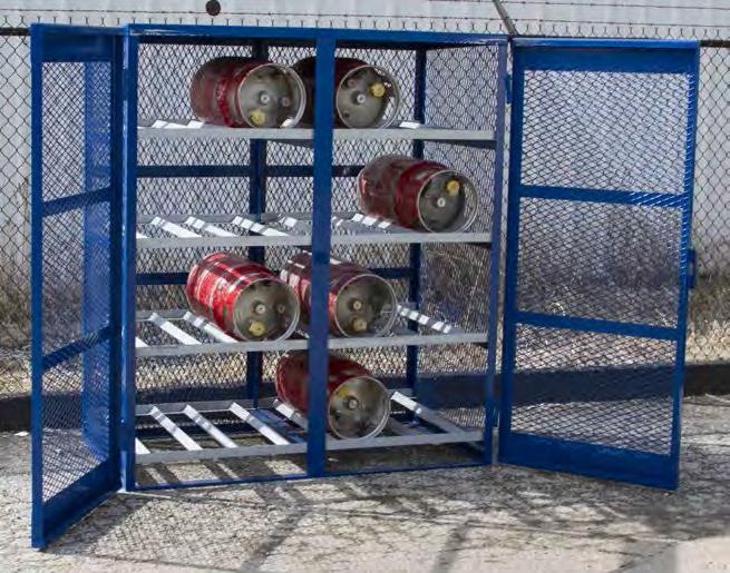 Gas Bottle & Cylinder Storage Cages O Secure propane and other gas bottles in pad-lockable cages.