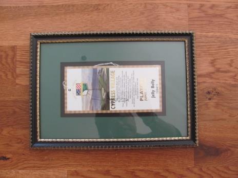 256. 2000 British Open Championship, string ticket that has been signed by the Champion