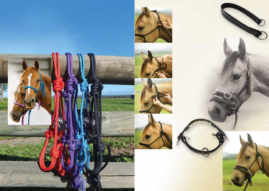 Rope Halters Our durable and soft rope halters are Australian made, double braided polyester yachting rope, prestretched, halters have mechanically tightened fiador knots, durability & strength.