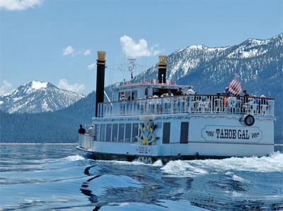 This famous boat was built in LaCross, Wisconsin and was shipped in three separate pieces via eighteen wheeler to Lake Tahoe.
