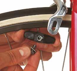 When the brake pads start to wear, you can bring the brakes back to top performance by tightening the cable adjuster one or two
