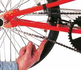 To adjust, undo the wheel nuts, move the wheel to it s new position, check it s central and finally, tighten the wheel nuts a little at a time.