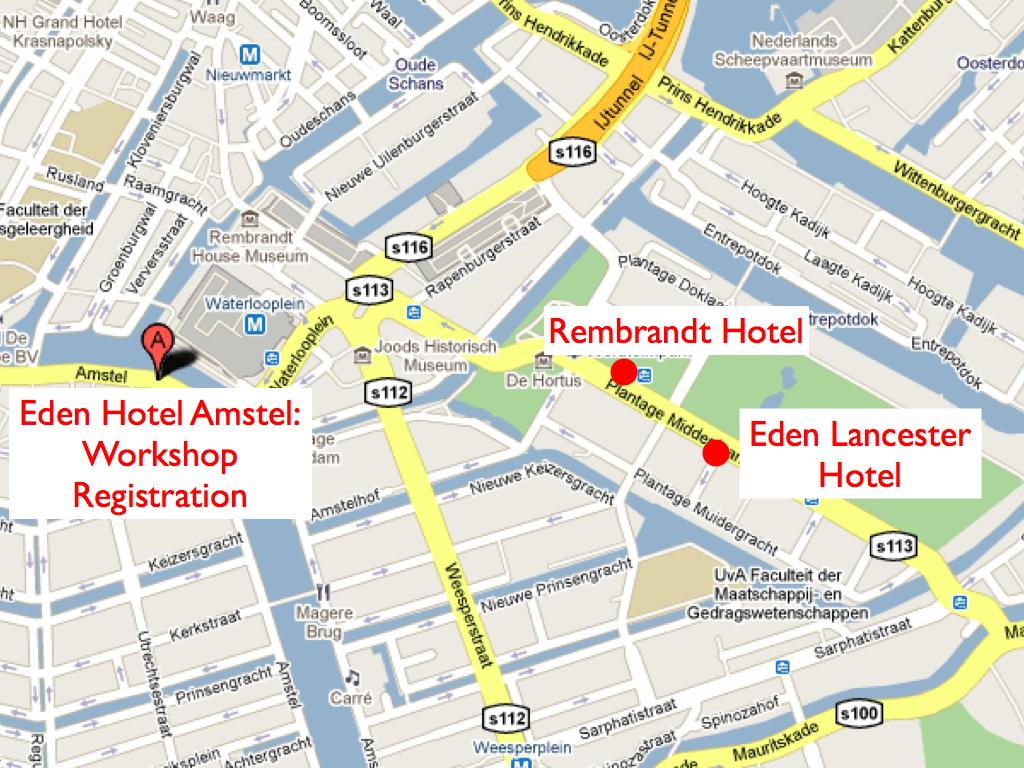 1.4 How to get from the Hotel to the Reception The workshop reception will take place on Sunday, June 27th from 4 pm to 7 pm.