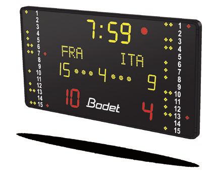 Water-polo dedicated display Water-polo Scoreboards Colour coded team names BTX6120 WP Alphanumeric: programmable team
