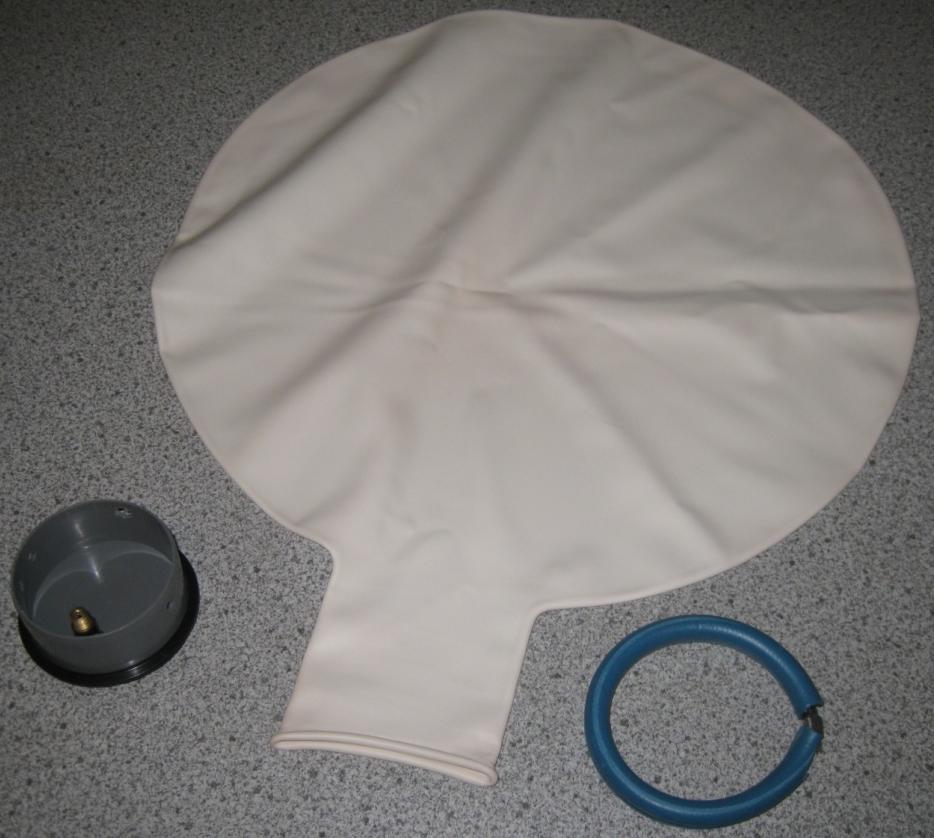 Now it is time to attach the balloon to the balloon mount. Figure 15 shows the parts that we will be putting together.