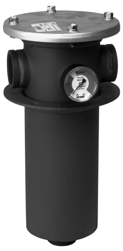 Tank- Features and Benefits Low pressure tank-mounted filter Meets HF4 automotive standard Multiple inlet/outlet porting options Top, side or bottom mounting Optional check valve prevents reservoir