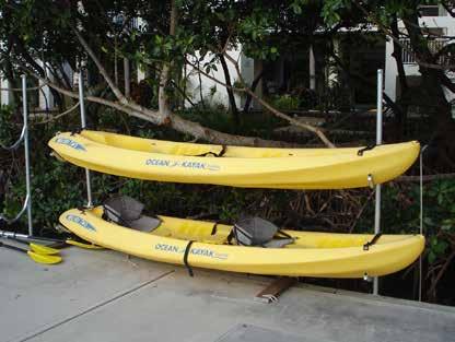Kayak Racks 6061 T6 & 6063 T52 aluminum TIG Not available All-weather indoor/outdoor application.