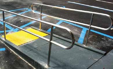 Aluminum Handrails & Railings 6061 T6 & 6063 T52 aluminum TIG Optional TIG welded aluminum railings and handrails for ramps, stairs,
