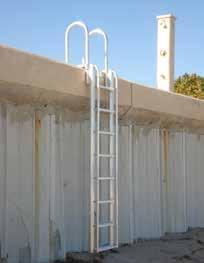 Custom Ladders Standard 2 wide, slip-resistant rungs/steps.