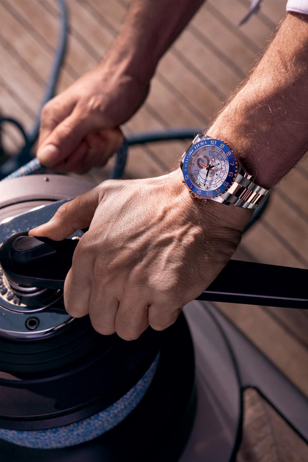 Style of the Yacht-Master II charting its course The Yacht-Master II s bold and distinguished marine character is firmly in line with the spirit of the Oyster Professional watches.