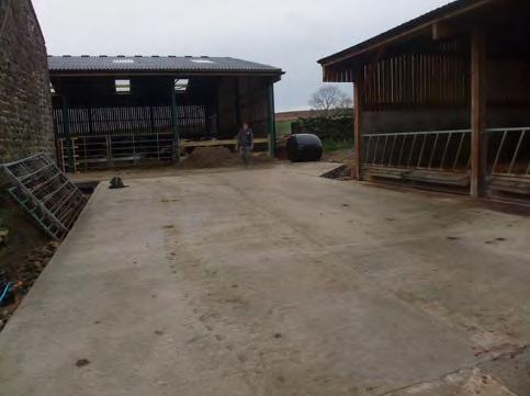 This has involved carrying out and helping fund a range of improvements to farm infrastructure including installing riverbank fencing and watering points, concreting farm yards (as shown below),