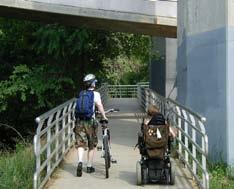 It combines two smaller trails, the Blackwater Creek Bikeway and Lynchburg s RiverWalk. The trail is more than eight miles long.